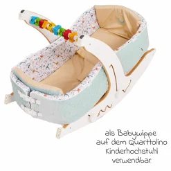 4 in 1 Babynest für Hochstuhl Quarttolino ab Geburt nutzbar - Blau Weiß - Kollektion 2024
