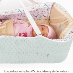 4 in 1 Babynest für Hochstuhl Quarttolino ab Geburt nutzbar - Blau Weiß - Kollektion 2024