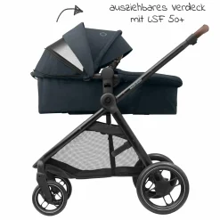 2 -in- 1 Kombi-Kinderwagen Zelia³ wendbarer Sitz & Wanne in einem, verstellbarer Schieber, 22 kg - Essential Graphite - Kollektion 2025