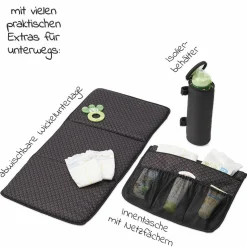 2 in 1 Wickelrucksack & Wickeltasche N°4 mit Wickelunterlage, Innentasche & Isolierbehälter - Tabak - Kollektion 2024