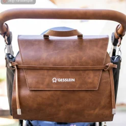 2 in 1 Wickelrucksack & Wickeltasche N°4 mit Wickelunterlage, Innentasche & Isolierbehälter - Tabak - Kollektion 2024