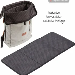 2 in 1 Wickelrucksack & Wickeltasche N°6 mit Wickelunterlage und vielen Fächern - Schokobraun - Kollektion 2024