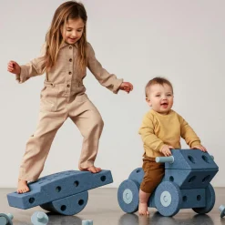 34 tlg. Baukasten Starter-Set Modu Playsystem Dreamer von 0 - 6 Jahre - Deep Blue / Sky Blue