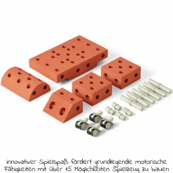 20 tlg. Baukasten Starter-Setset Modu Playsystem Explorer von 0 - 6 Jahre - Burnt Orange / Dusty Green