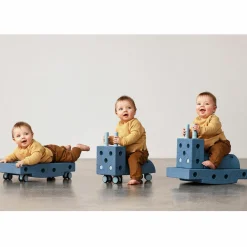 14 tlg. Baukasten Starter-Set Modu Playsystem Curiosity von 0 - 6 Jahre - Deep Blue / Sky Blue