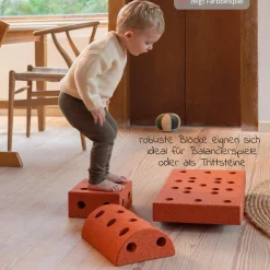14 tlg. Baukasten Starter-Set Modu Playsystem Curiosity von 0 - 6 Jahre - Deep Blue / Sky Blue
