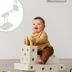 20 tlg. Baukasten Starter-Setset Modu Playsystem Explorer von 0 - 6 Jahre - Deep Blue / Sky Blue