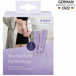 14 tlg. Wochenbett Kühleinlagen Set Mama 2x Kühleinlagen & 12 Einweg-Hygienehüllen - Lila Weiß
