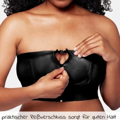 Abpump-Bustier Hands-free - Schwarz - Gr. S
