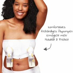 Abpump-Bustier Hands-free - Weiß - Gr. S