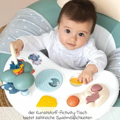 Activity-Tisch mit aufblasbarem Baby-Rundsitz & Motorikspiel