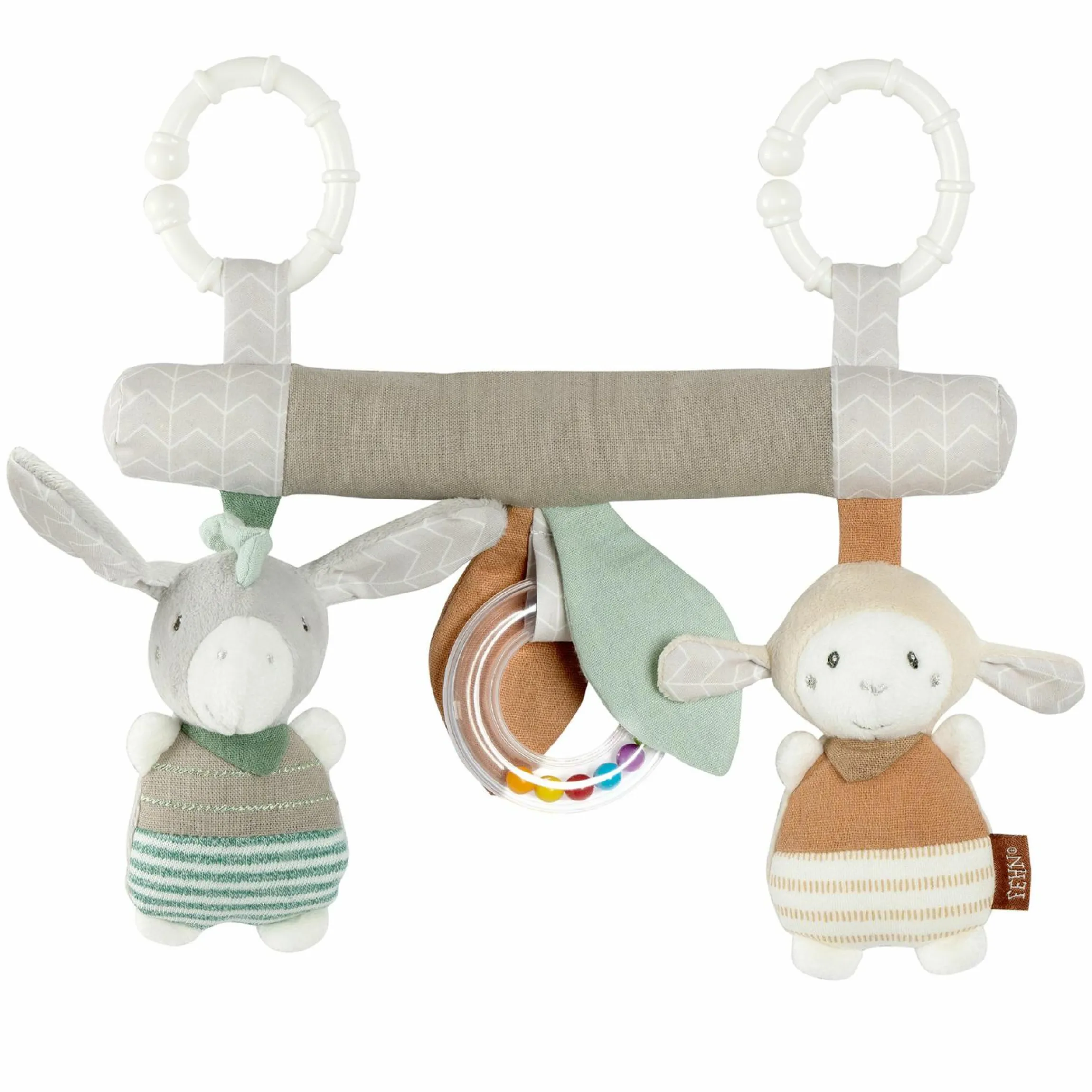 Activity-Trapez mit Rassel & Quietsche - Esel & Schaf