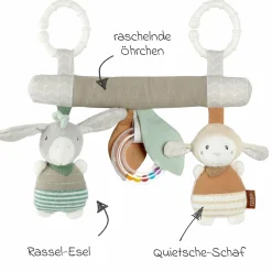 Activity-Trapez mit Rassel & Quietsche - Esel & Schaf