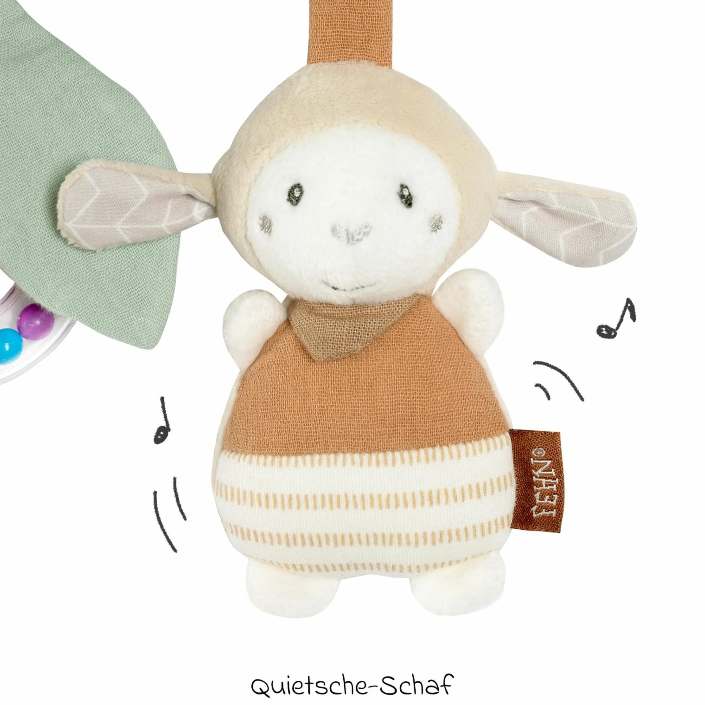 Activity-Trapez mit Rassel & Quietsche - Esel & Schaf