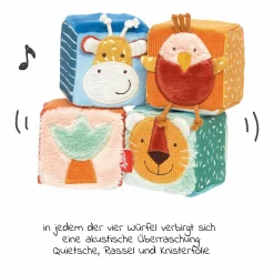 Aktiv-Würfel zum Bauen und Stapeln - 4 Stück