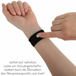 Akupressur-Armband Mama mit einem hohen Tragekomfort - Schwarz - Kollektion 2024