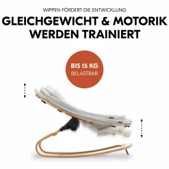 Alpha Plus Black 4-tlg. Newborn Set Eco - Hochstuhl + 2in1 Babyaufsatz & Wippe + Sitzkissen - Light Grey / Charcoal
