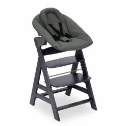 Alpha Plus Dark Grey Newborn Set - Hochstuhl + Neugeborenenaufsatz