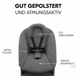 Alpha Plus Dark Grey Newborn Set - Hochstuhl + Neugeborenenaufsatz