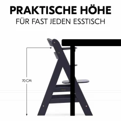 Alpha Plus Dark Grey Newborn Set - Hochstuhl + Neugeborenenaufsatz