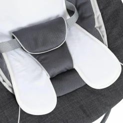 Alpha Plus Grau Newborn Set Deluxe - 4-tlg. Hochstuhl + 2in1 Neugeboreneneinsatz (verstellbar) + Sitzpolster