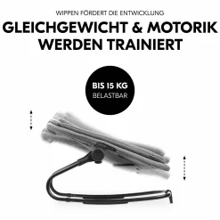 Alpha Plus Grey 4-tlg. Newborn Set - Hochstuhl + 2in1 Babyaufsatz & Wippe + Sitzkissen - Dark Grey Melange
