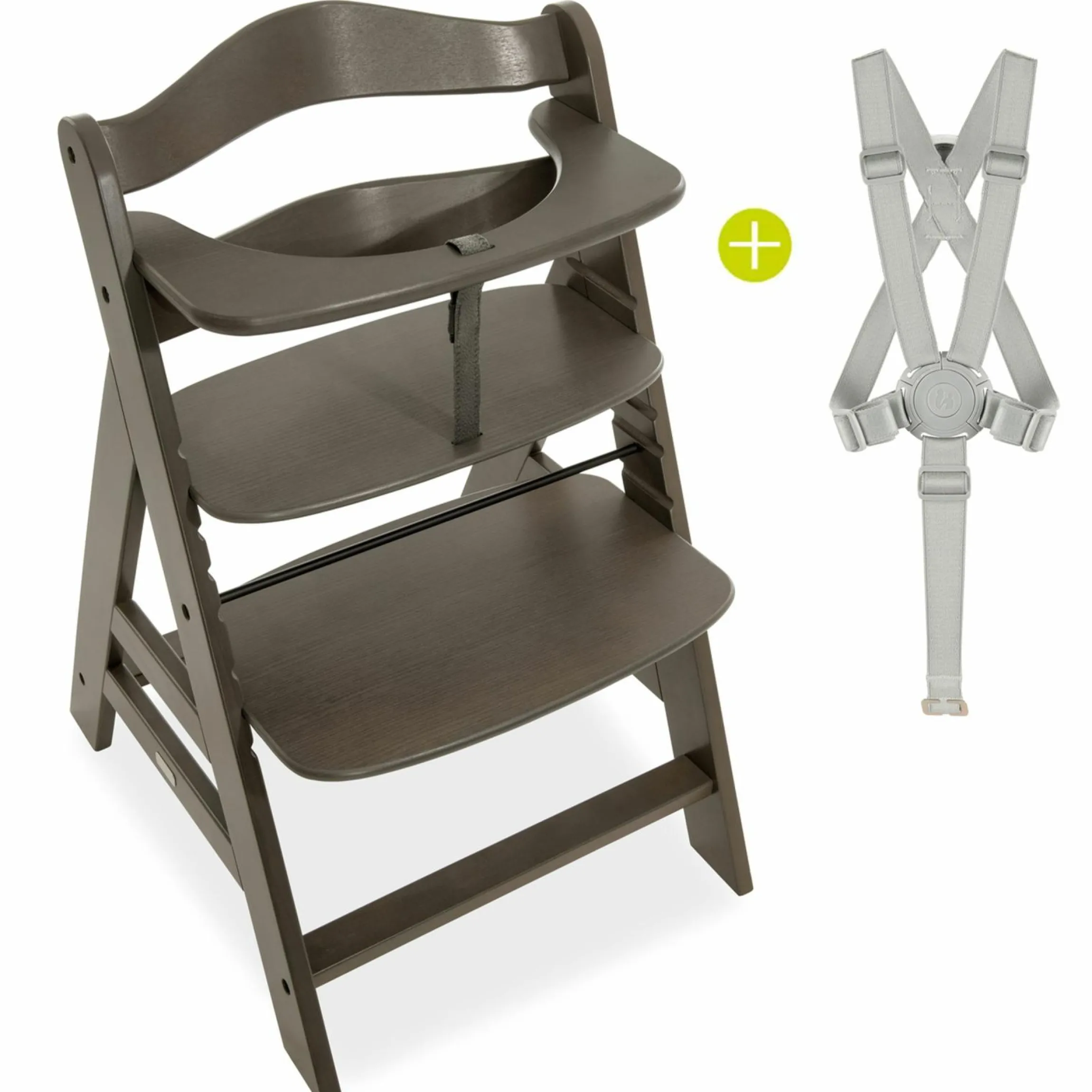Alpha Plus Select Charcoal 4-tlg. Newborn Set Disney Pooh - Hochstuhl + Neugeborenenaufsatz + Sitzkissen Beige