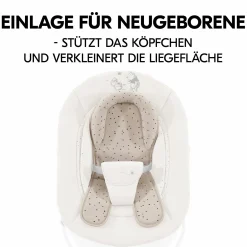 Alpha Plus Walnut 4-tlg. Newborn Set - Disney Pooh - Hochstuhl + Neugeboreneneinsatz & Wippe + Sitzpolster