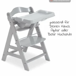 Alpha Tray - 2-teiliges Essbrett & Tisch für Alpha Hochstühle - Grey / Grau