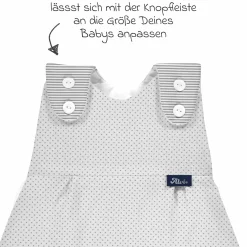 Außensack Baby-Mäxchen - Dots - Grey - Gr. 50/56