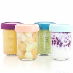 Aufbewahrungsbehälter 4er Pack Babybols aus Glas 240 ml