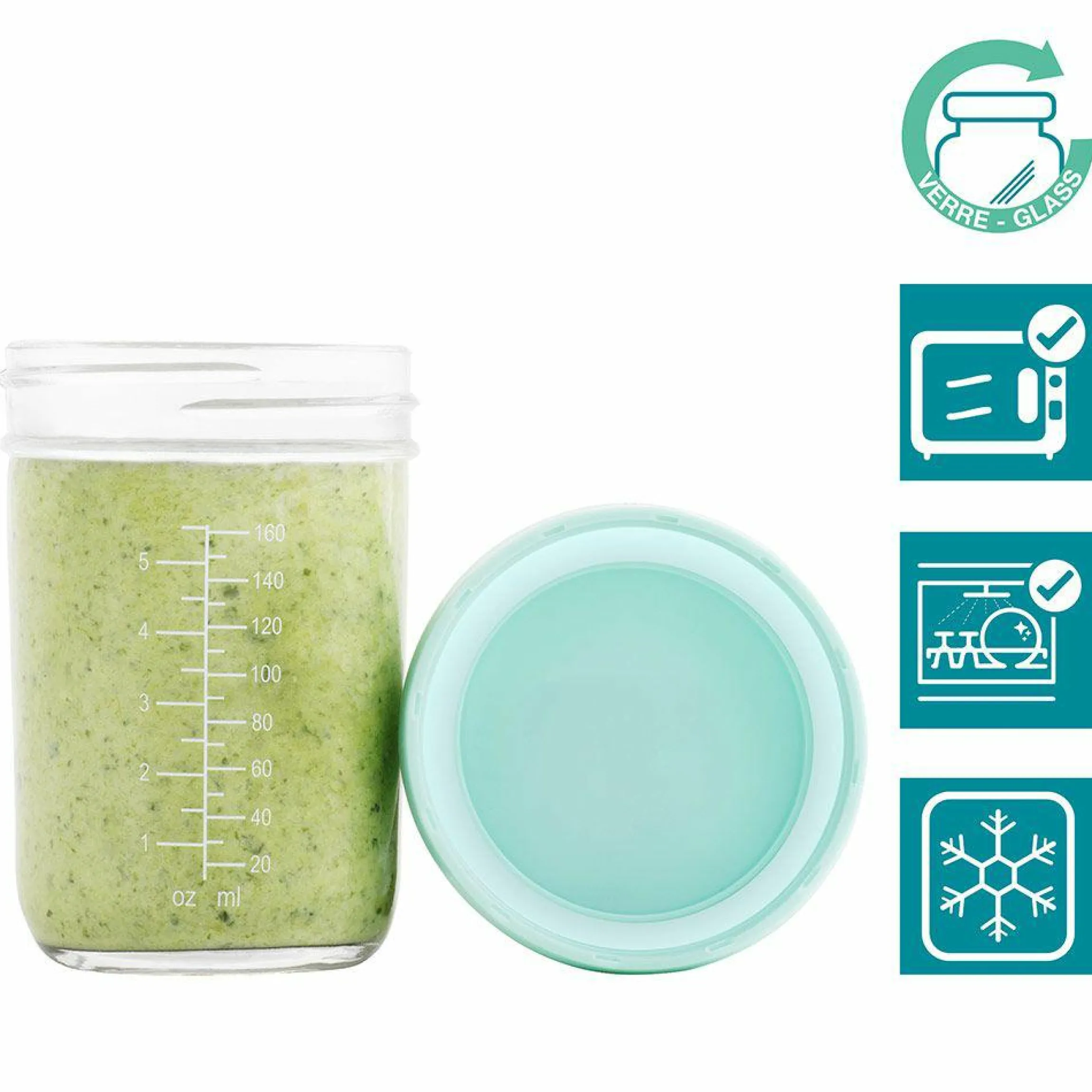 Aufbewahrungsbehälter 4er Pack Babybols aus Glas 240 ml