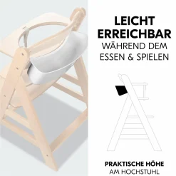 Aufbewahrungsbox für Hochstuhl Rückenlehne (abnehmbar & inkl. Deckel) - Pooh - White