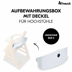 Aufbewahrungsbox für Hochstuhl Rückenlehne (abnehmbar & inkl. Deckel) - Weiß / White