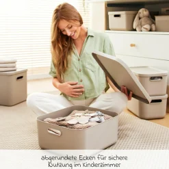 Aufbewahrungsbox M Kayo 20 l - Cappuccino