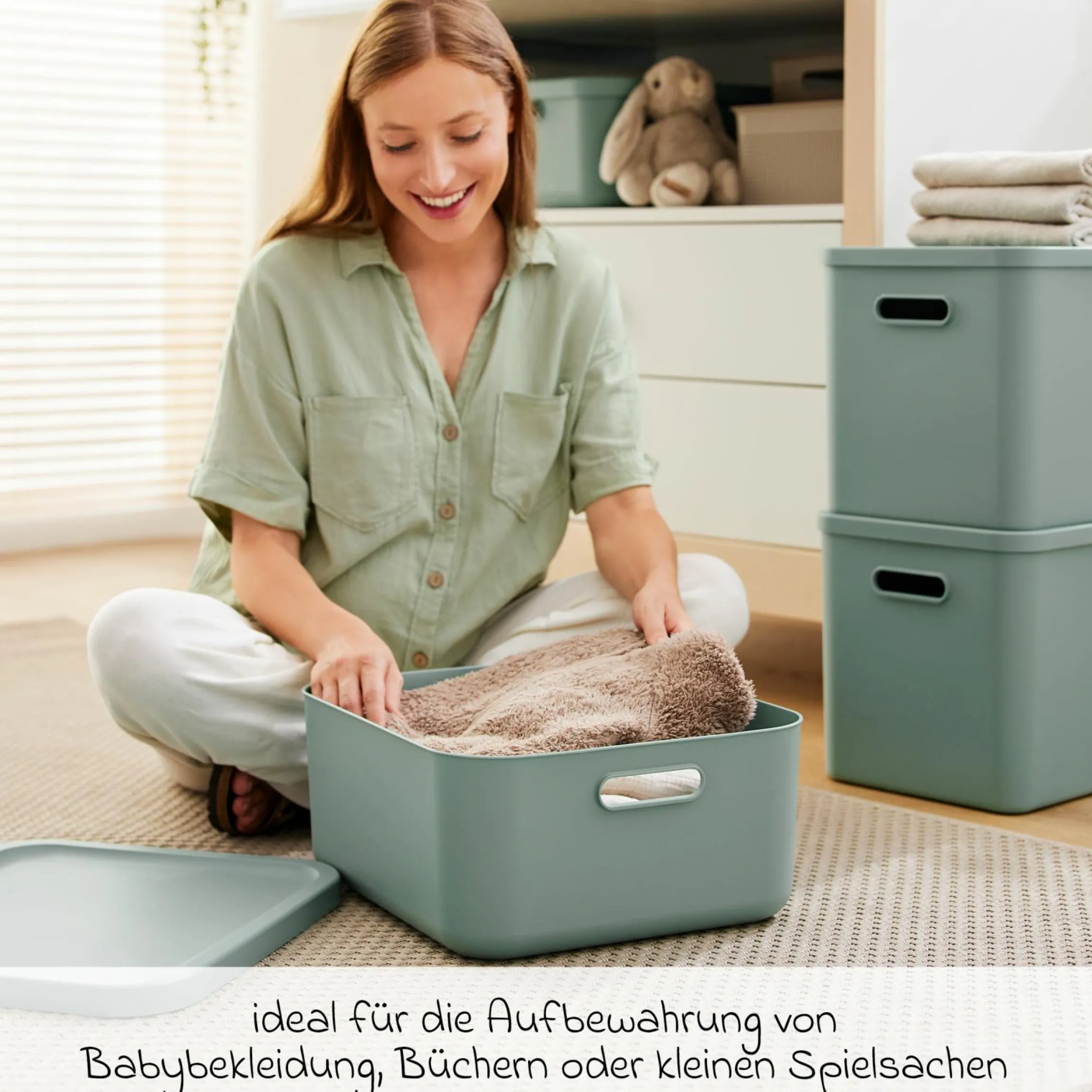 Aufbewahrungsbox M Kayo 20 l - Sage Green