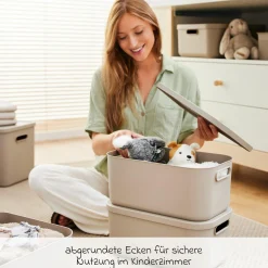Aufbewahrungsbox S Kayo 12 l - Cappuccino