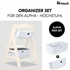 Aufbewahrungsboxen für Hochstuhl - 2er Set (große und kleine Box) - Weiß / White