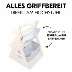 Aufbewahrungsboxen für Hochstuhl - 2er Set (große und kleine Box) - Weiß / White