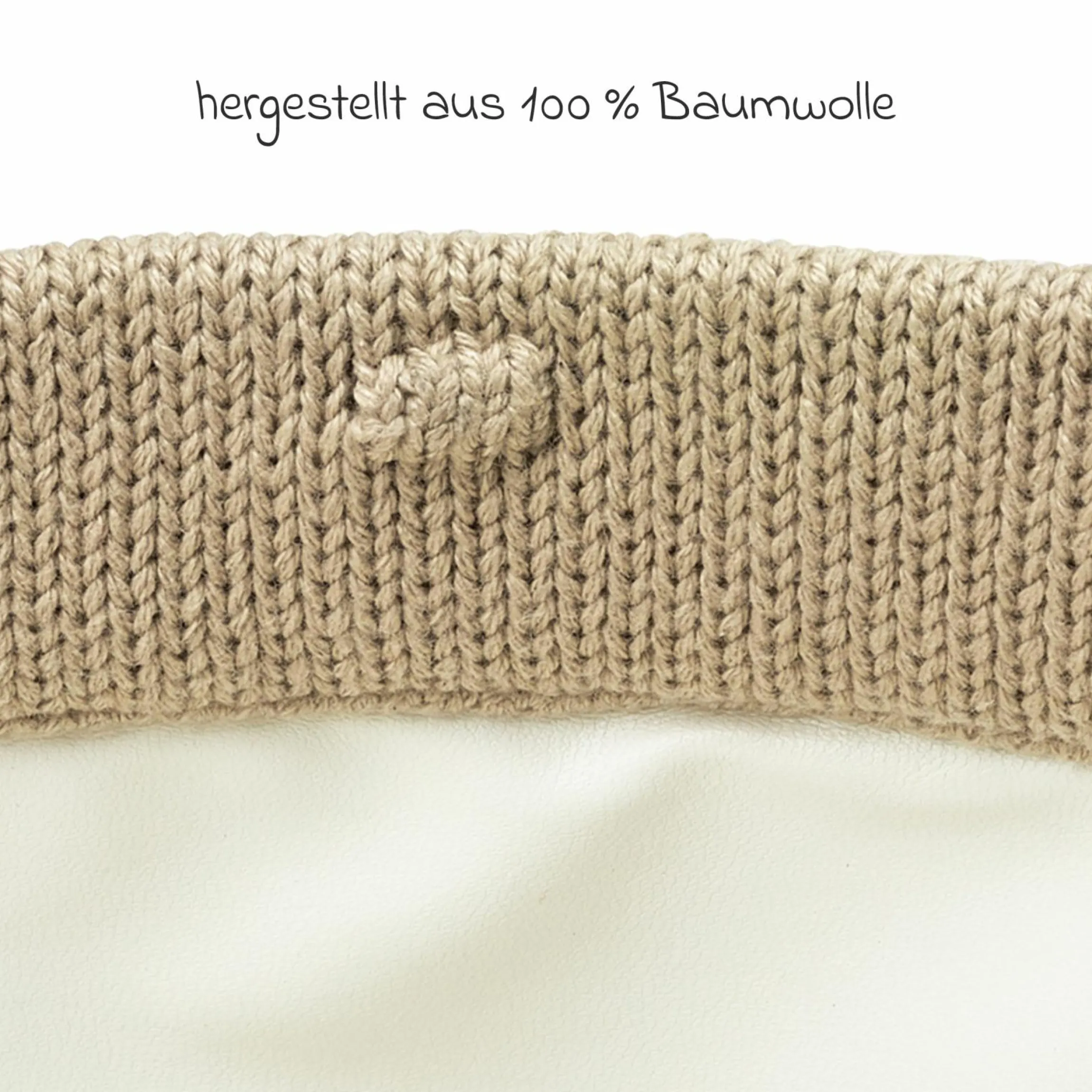 Aufbewahrungskorb / Wickeltischkörbchen 21 x 16 cm - Mini Knots - Sand
