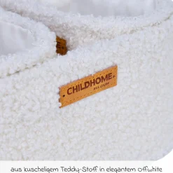 Aufbewahrungskorb 3er Set mit Haken zum Aufhängen - Teddy - Offwhite
