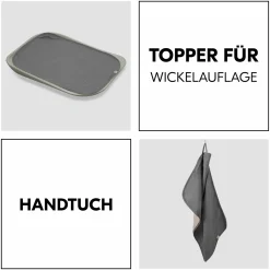 Auflage / Topper für Wickelauflagen wie Change N Clean - Dark Grey