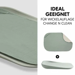 Auflage / Topper für Wickelauflagen wie Change N Clean - Sage