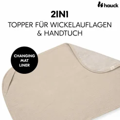 Auflage / Topper für Wickelauflagen wie Change N Clean - Beige