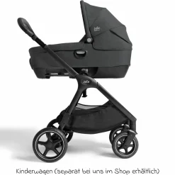 Auto-Babywanne Calmi R129 (40 cm - 75 cm) ab Geburt - 12 Monate im Auto und auf den Kinderwagen Vinca, Aeria, Finiti verwendbar inkl. Regenschutz - Signature - Ebony