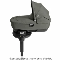 Auto-Babywanne Calmi R129 (40 cm - 75 cm) ab Geburt - 12 Monate im Auto und auf den Kinderwagen Vinca, Aeria, Finiti verwendbar inkl. Regenschutz - Signature - Evergreen