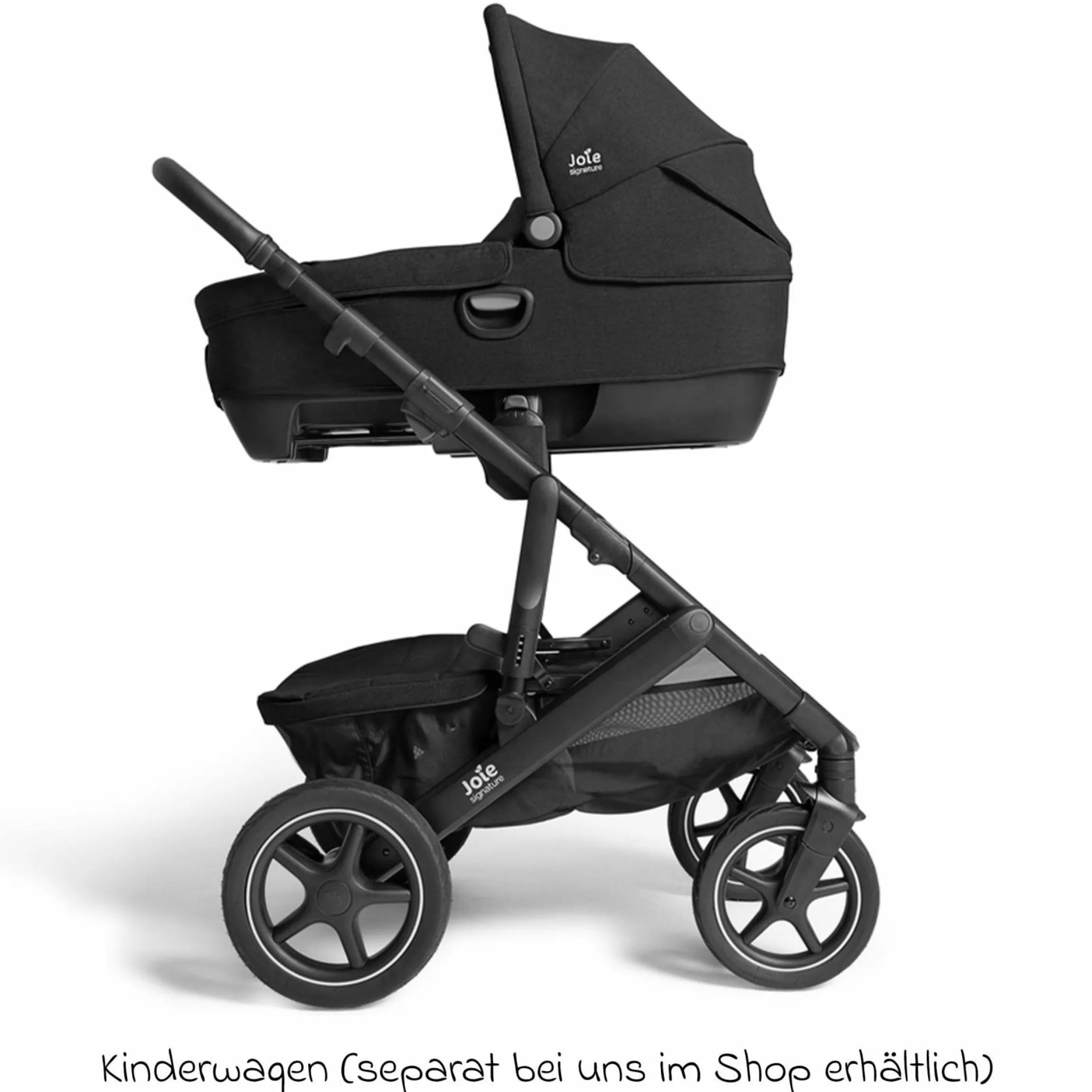 Auto-Babywanne Calmi R129 (40 cm - 75 cm) ab Geburt - 12 Monate im Auto und auf den Kinderwagen Vinca, Aeria, Finiti verwendbar inkl. Regenschutz - Signature - Eclipse