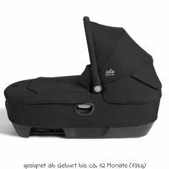 Auto-Babywanne Calmi R129 (40 cm - 75 cm) ab Geburt - 12 Monate im Auto und auf den Kinderwagen Vinca, Aeria, Finiti verwendbar inkl. Regenschutz - Signature - Eclipse