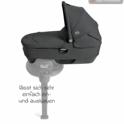 Auto-Babywanne Calmi R129 (40 cm - 75 cm) ab Geburt - 12 Monate im Auto und auf den Kinderwagen Vinca, Aeria, Finiti verwendbar inkl. Regenschutz - Signature - Eclipse