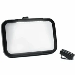 Auto-Sicherheitsspiegel für Reboarder und Babyschalen mit LED-Licht - Schwarz